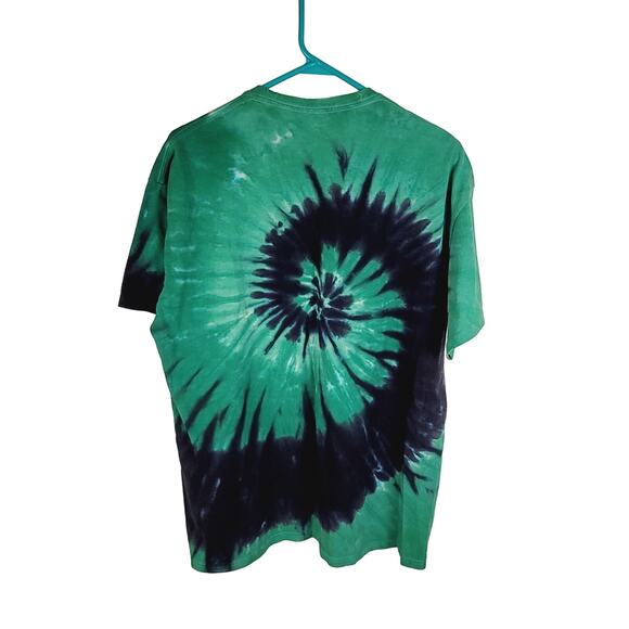 Liquid Blue Green tie dyed shamrock short sleeved tshirt Size Large - Picture 2 of 5